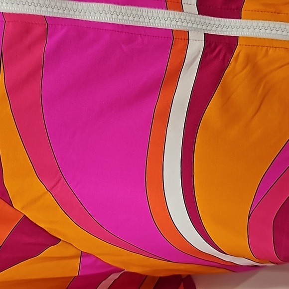 Trina Turk Vivid Pink & Orange Vista Long-Sleeve One Piece Swimsuit - Size XL - Picture 4 of 11